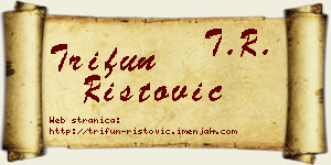 Trifun Ristović vizit kartica